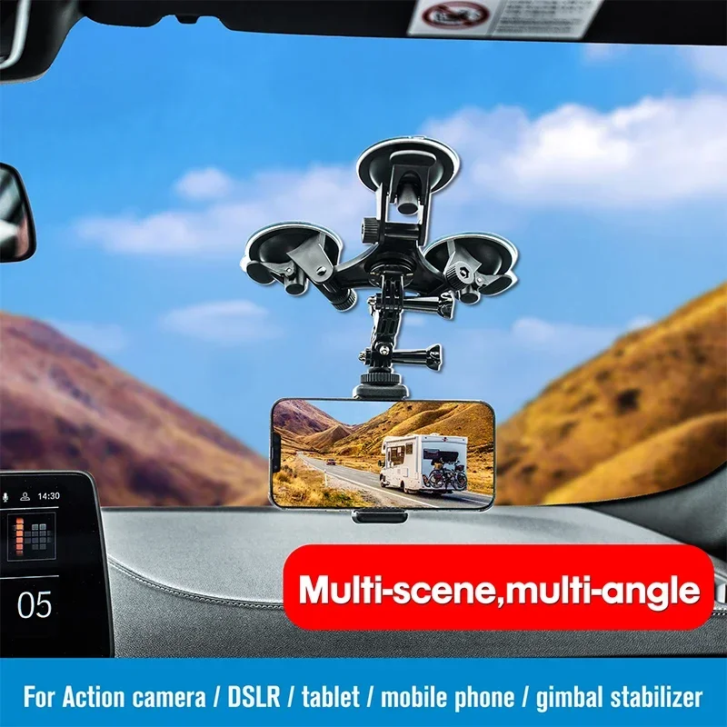 Glass Suction Cup for Insta360 ONE X3 X2 RS/DJI Action 5 Pro 4 3/GoPro Hero 11 10 9 Acessories Car Window Strong Mount Holder