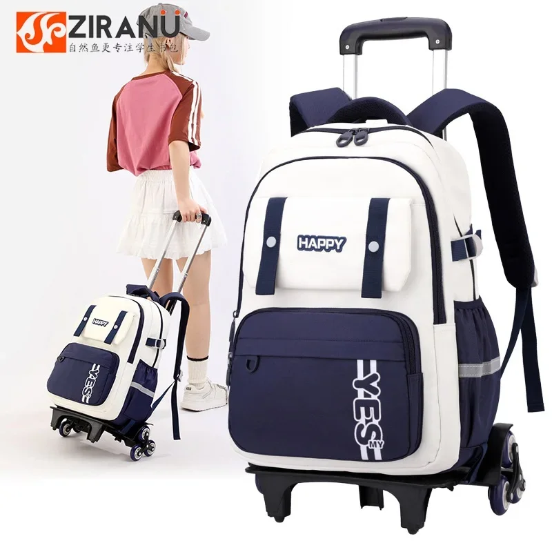 New Vuelta Al Cole Material Escolar Trolley Okul Çantası Erkek Mochila Niña Infantil Rolling Sac Ecole Fille Bookbags Zaino Uomo