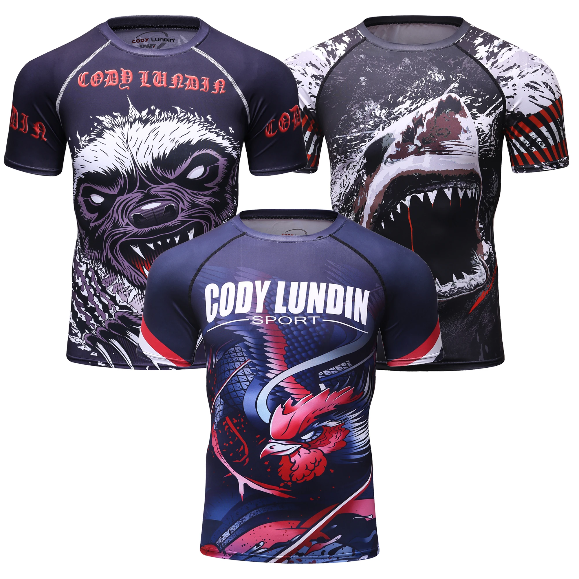 Cody Lundin Compression Shirt MMA Rash Guard New Fitness Tight Gyms Bodybuilding Rash Grappling Shirt