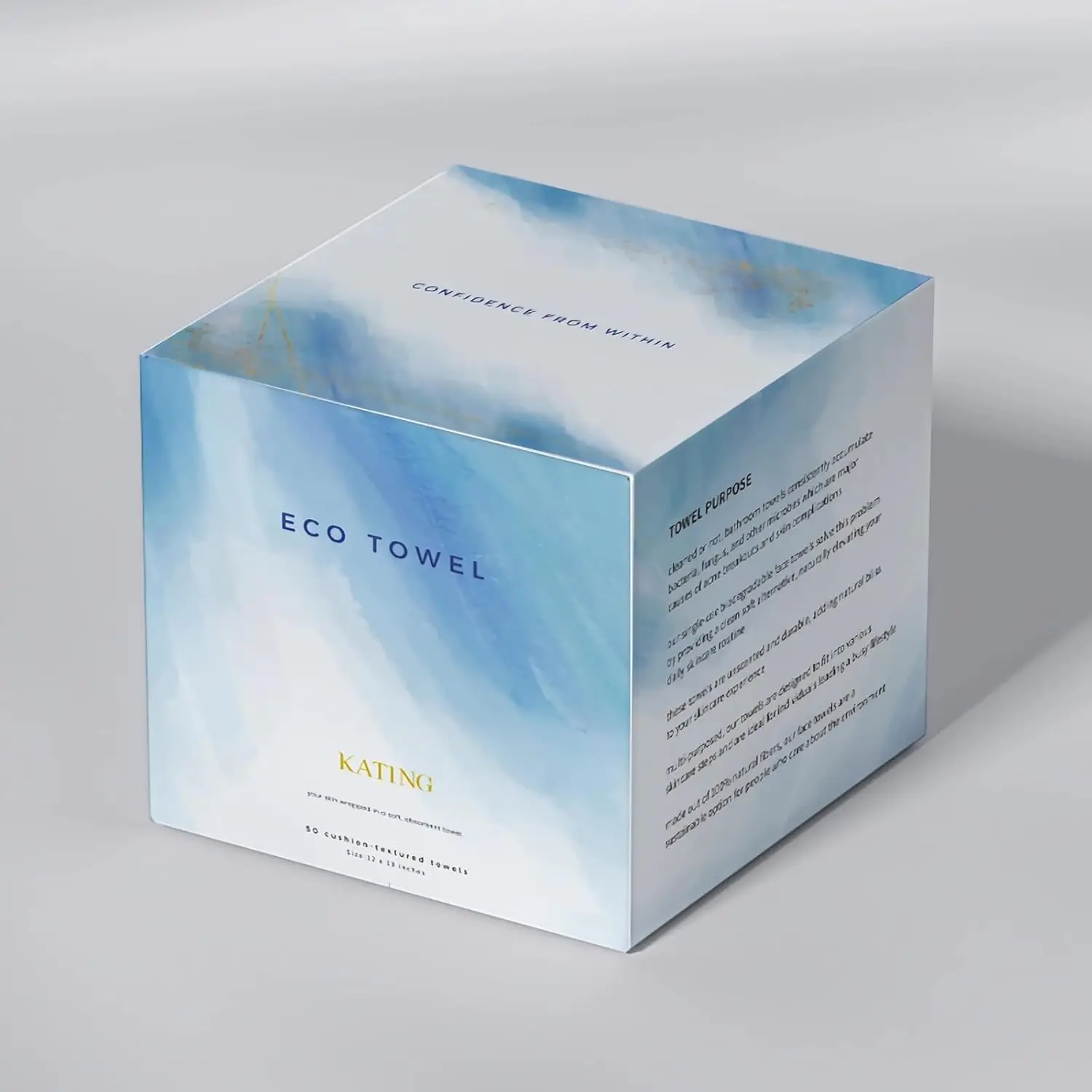 

Biodegradable Face Towels for Sensitive Skin, Lint-Free Washcloths for Face Washing and Makeup Removal, 50 Sheets