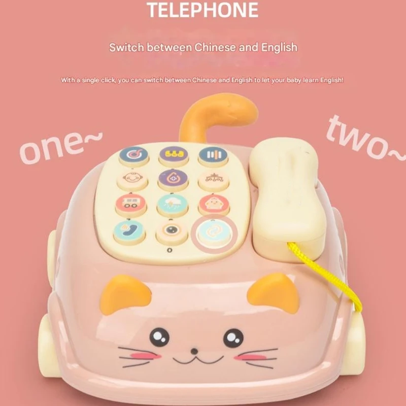 لعبة هاتف تعليمية للأطفال الصغار مع أزرار موسيقى تفاعلية لعبة نشاط للأطفال 15UB