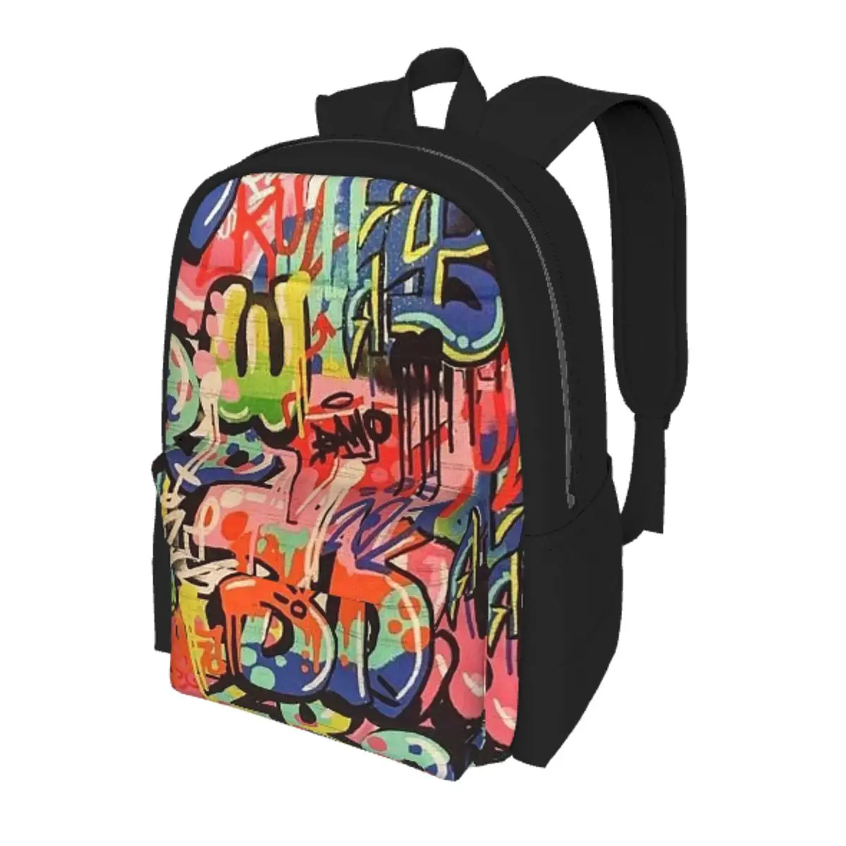 

Urban Pattern Hip Hop Graffiti Street Art Student Backpack School Bag Hiking Travel Daypack for Men Women Bookbag Shoulder Bags