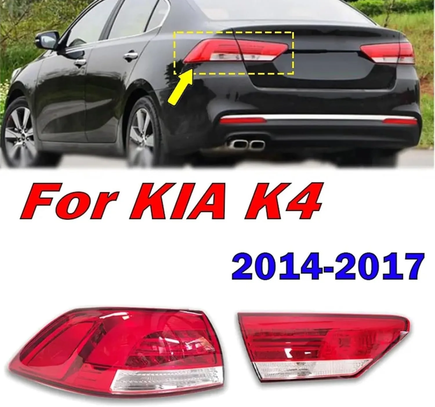 

Задний светодиодный задний фонарь для Kia K4 2014 2015 2016 2017, автомобильный светодиодный задний фонарь, задний бампер, стоп-сигнал, указатель поворота, предупреждение