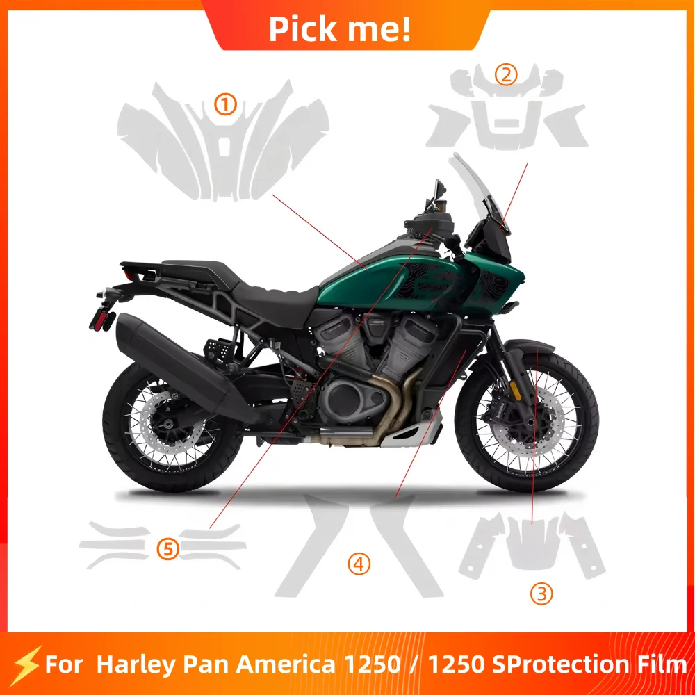 

For Harley Pan America 1250 PPF TPU Protective Film Full Body Paint Protection Scratch Resistant Kit Pan America 1250S