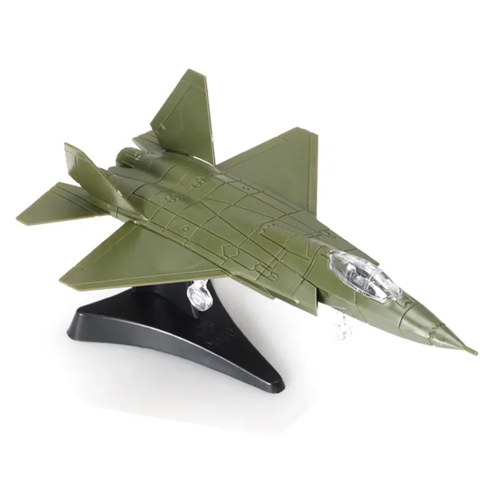 Mini Puzzle Building Toys Desktop Ornaments PLA Shenyang J-31 Fighter Assembly Airplane Plastic Military Model Children's Gift