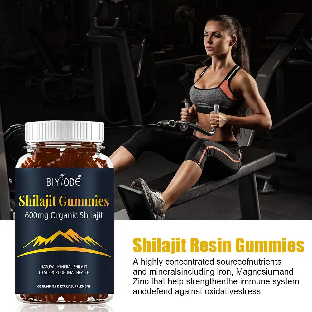 BIYODE Shilajit Resin Gummies  Male Energy-maintaining Hormone Supplement Prevent Urinary Tract Diseases Boost Libido Fertility