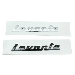 For Maserati Levante Letters Car Logo Body Rear Trunk Fender Emblem Badge Tailgate Sticker 3D Raised Chrome Black ABS