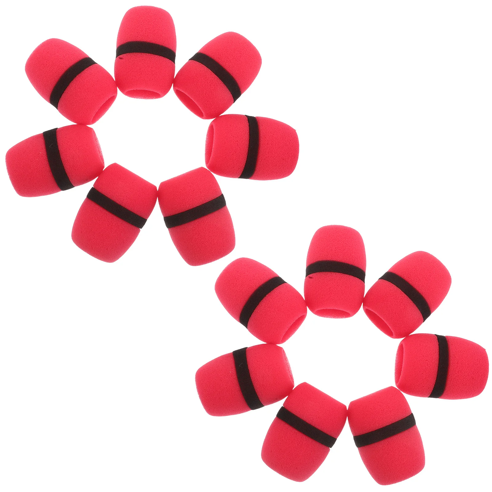 

12pcs Sponge Microphone Sleeves Washable Reusable Mic Covers For Karaoke Ktv Live Streaming Noise Reduction Universal Handheld