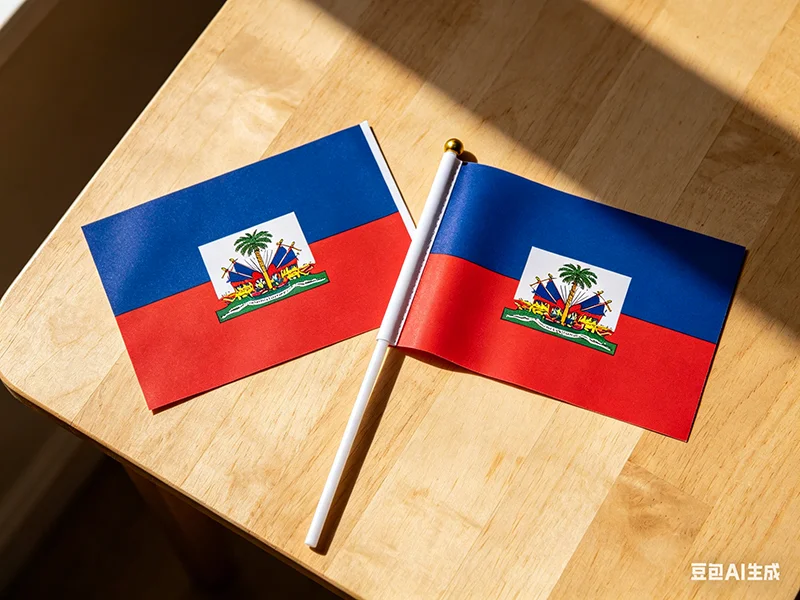 Haiti Hand Flag 14*21cm Haitian National Hand Held Waving Small Flag North America World Countries Decor
