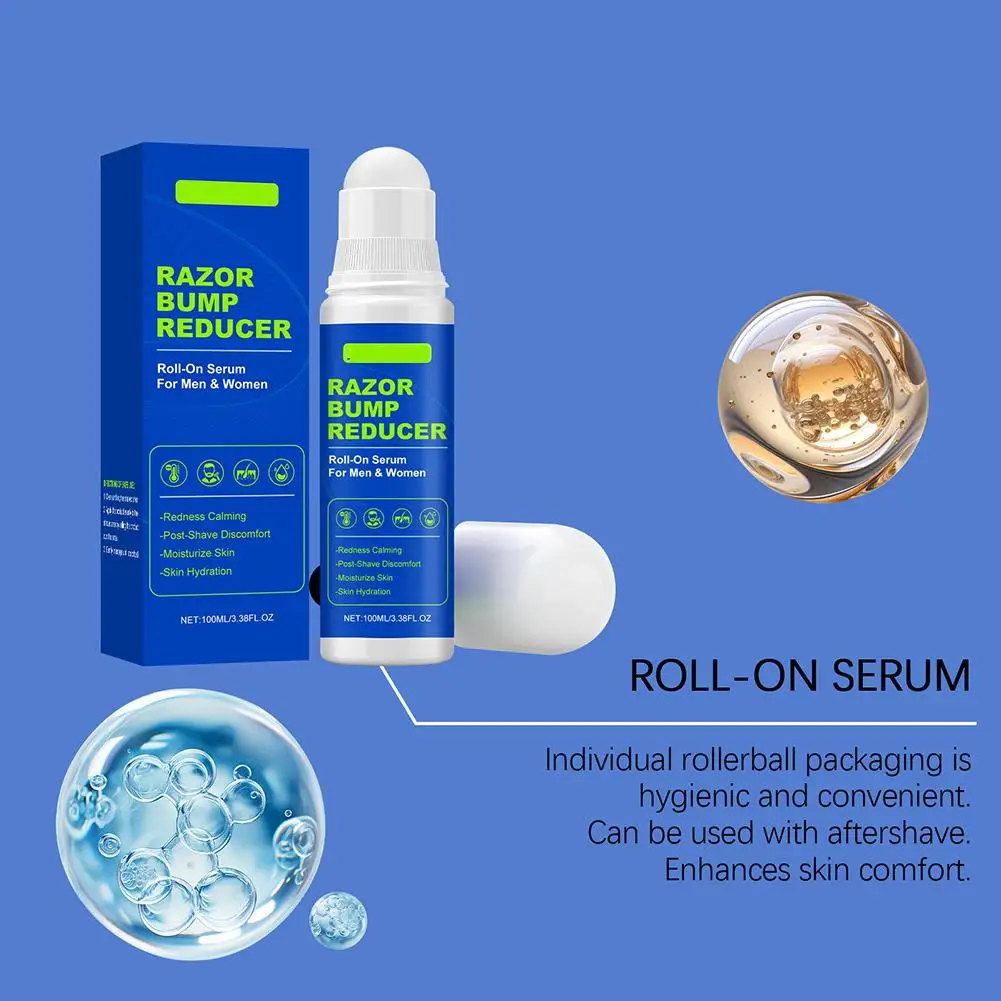 100 مللي بعد الحلاقة كرة مهدئة جوهر العناية اللطيفة بارد منعش غير مزعجة المحمولة الراحة الكرة مهدئا لفة