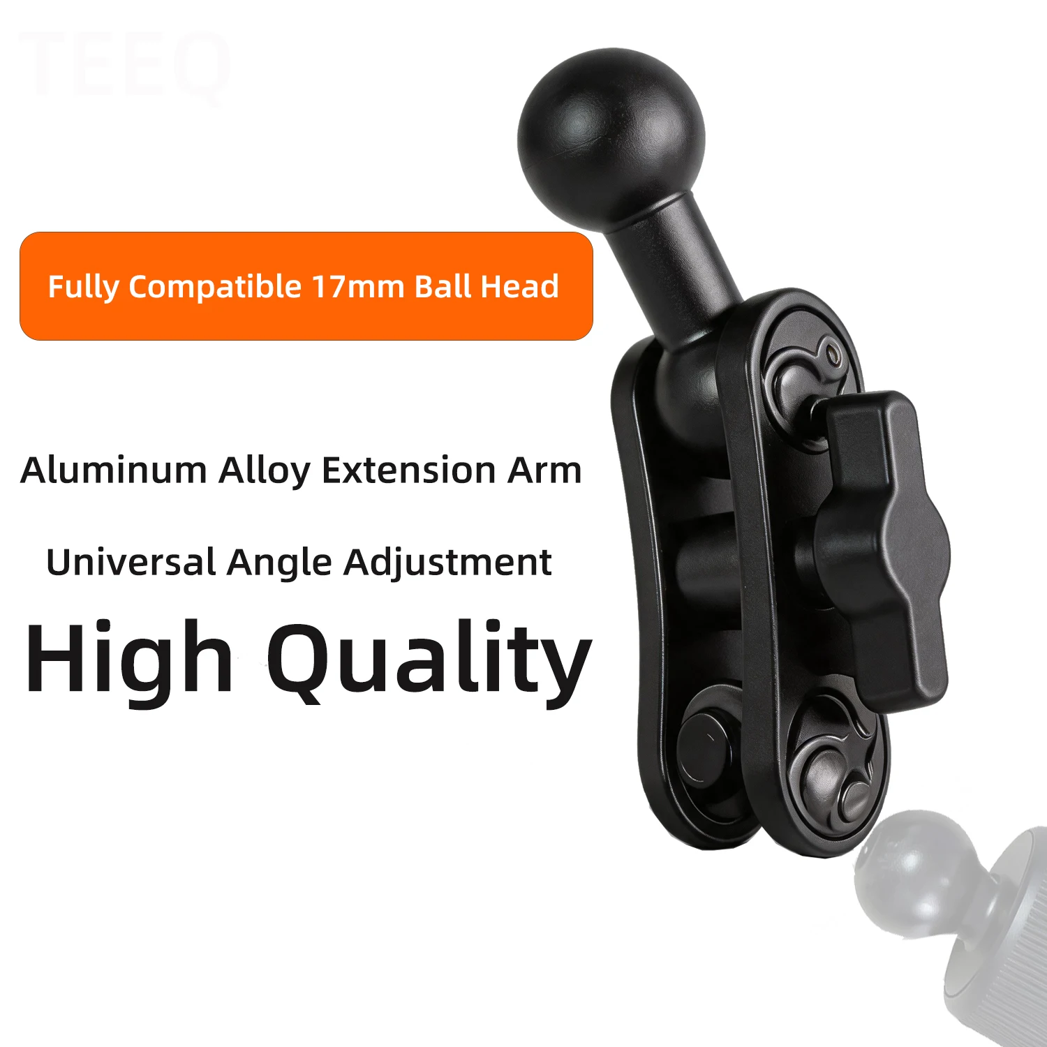 Car Phone Holder Aluminum Alloy Extension Rod 17mm Ball Head Motorcycle Navigation Mount Adapter Handlebar Magic Arm Accessories