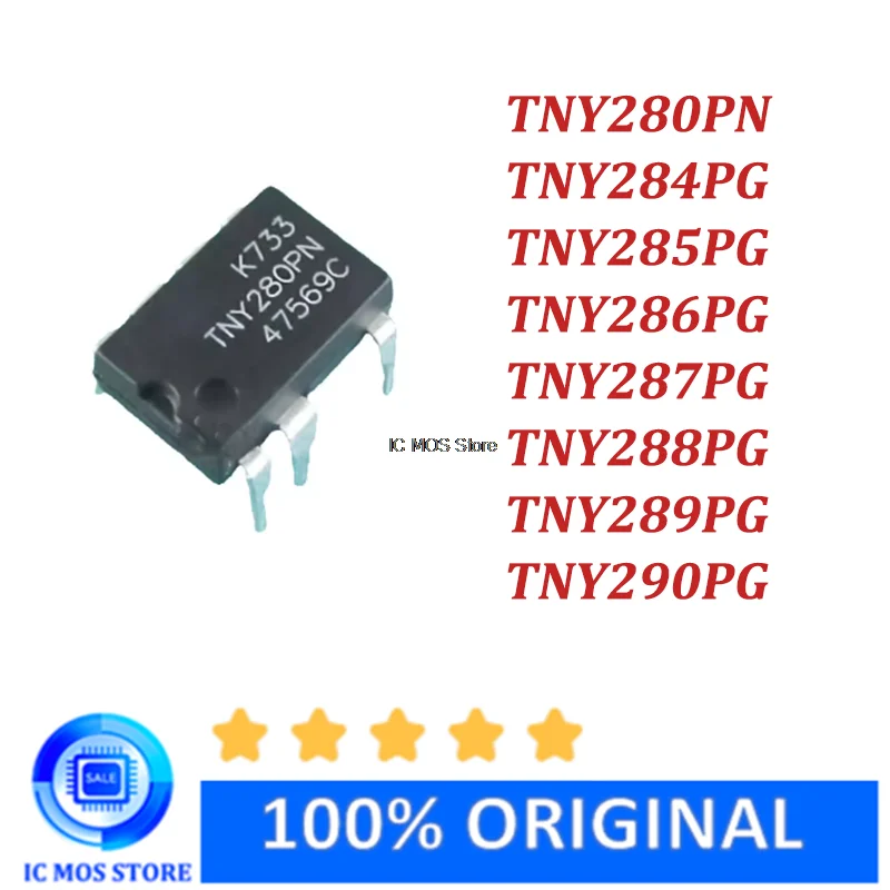 

5PCS Original TNY280PN TNY284PG TNY285PG TNY286PG TNY287PG TNY288PG TNY289PG TNY290PG DIP Power management chip In Stock