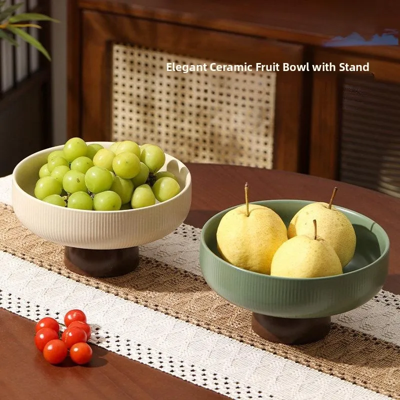 

Ceramic Fruit Tray Nordic Style High Footed Candy Snack Tea Time Plate for Living Room Not Microwave Or Dishwasher ...