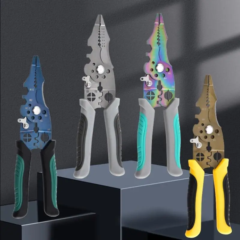 Wire Stripper Decrustation Pliers Adjustable Electrical Wire Tool Non-slip Wire Stripper Crimper For Electrical Cable
