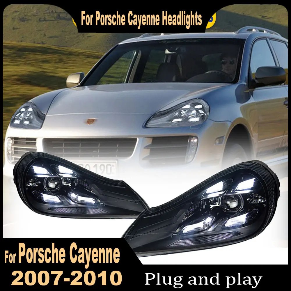 Car Lights For 2007 2008 2009 2010 Porsche Cayenne Headlight 957 Headlights LED PDLS Matrix Front Lamp DRL Accessories Plug Play