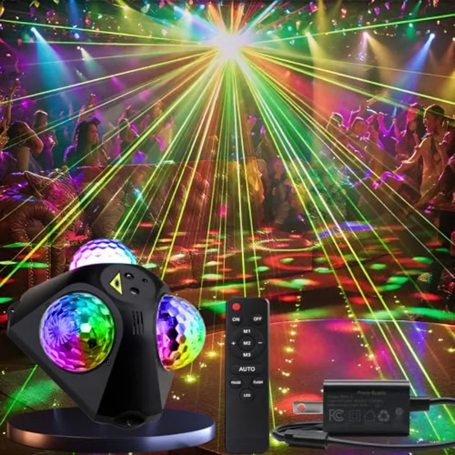 

Disco Ball Party Lights Indoor Outdoor Dj Lights Disco Ball Decor Party Strobe Light for Parties 3 Disco Balls Sound Activated