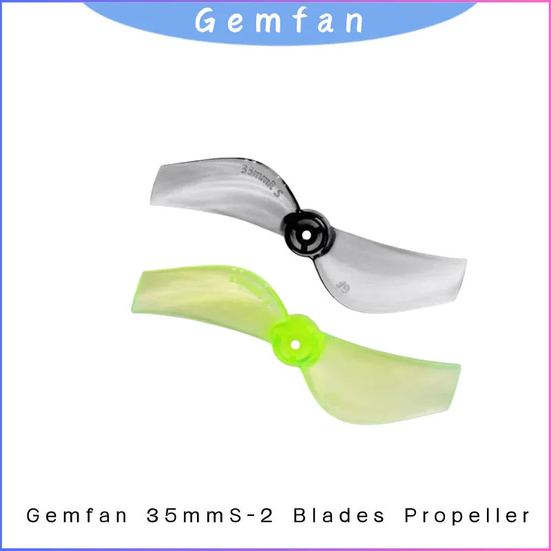 

2-лопастной пропеллер Gemfan 35 мм для FPV Drone Tiny Whoop - отверстие вала 1,0 мм, аксессуары для гонок в помещении Micro БПЛА (4 пары)