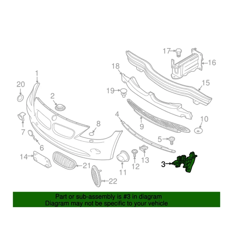 

For BMW E85 E86 Z4 Series 2003-2008 Front Bumper Support Brackets Front Replacement Parts Accessories-ABQF