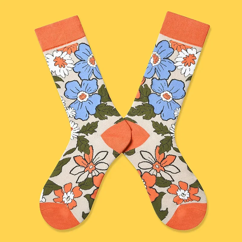 Funny Men Women Fashion Harajuku Fruit Socks Lovely Art WithCartoon Fruit Tide Brand Couple Socks  designer socks