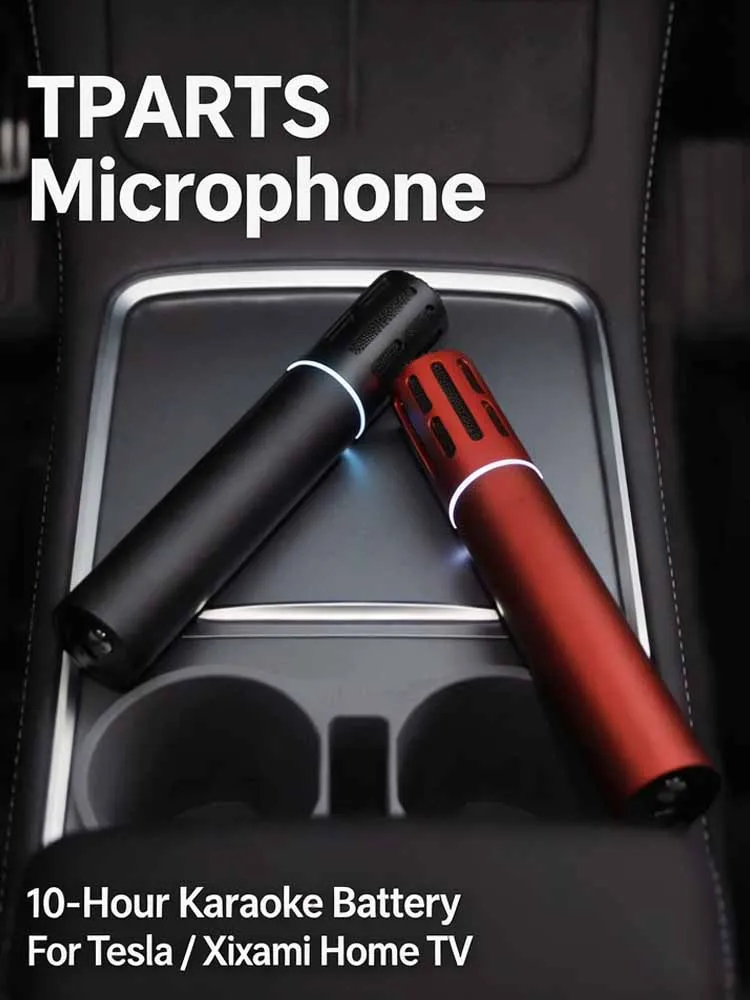 For Tesla New Refresh Model Y Juniper Model 3 Highland Model X Model S TPARTS Wireless Karaoke Car Microphone TeslaMic