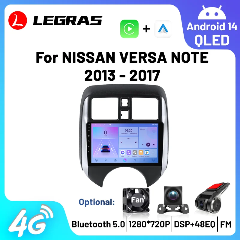 

2din Android 14 Car Radio For Nissan Versa Note 2013-2017 Wireless Carplay Android Auto Car Intelligent Systems GPS FM BT Radios