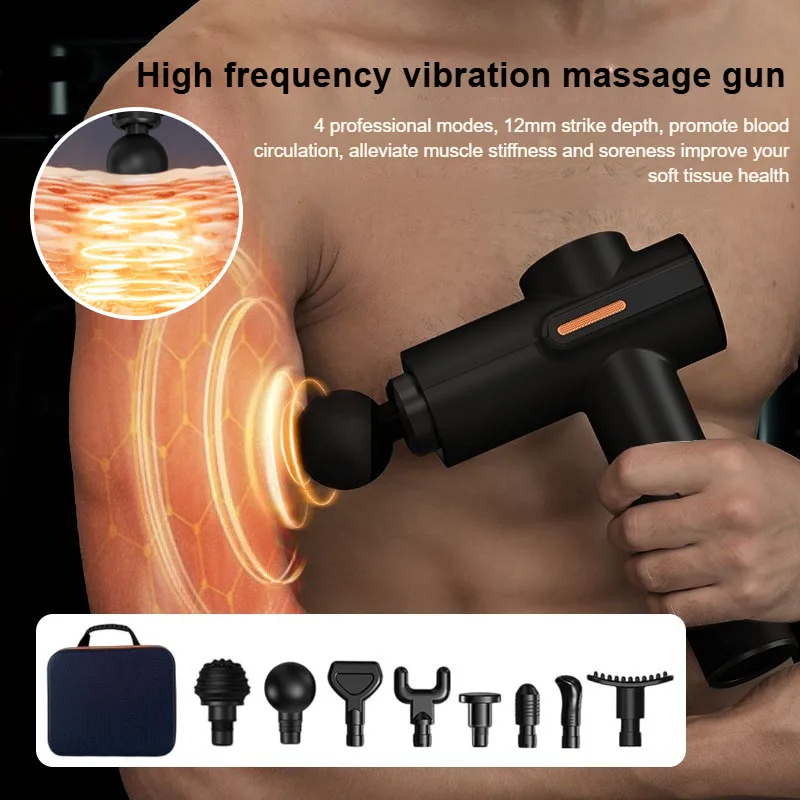 

Professional grade high-frequency vibration muscle relaxation massage gun, multifunctional intelligent touch screen fascia gun