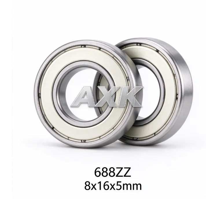 100Pcs/Lot 688ZZ Miniature Deep Groove Ball Bearing 8x16x5mm Double Metal Shielded 688-2Z for RC Model 3D Printer Motor