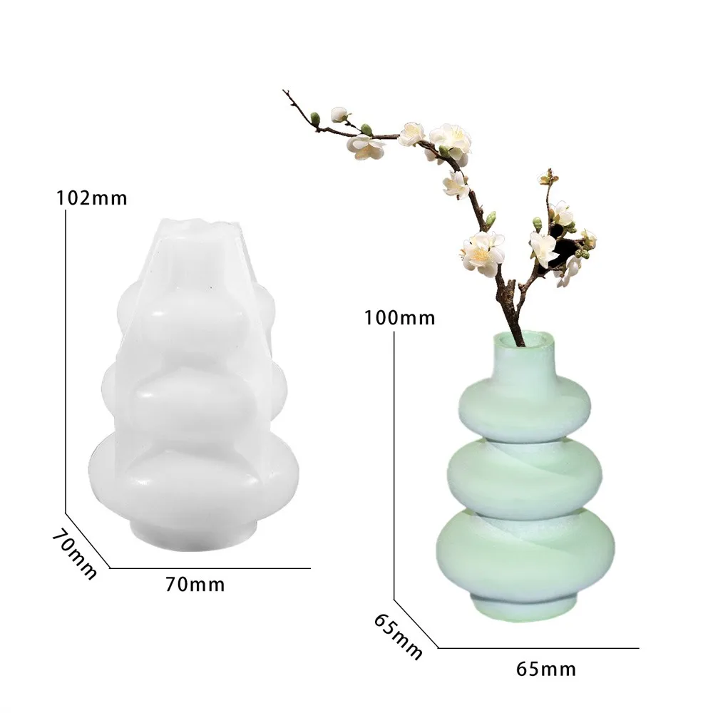 1/2 Stück Vasen-Tablett-Silikonform, ovale Untersetzerform und Flaschenbehälterform, Süßigkeitenbehälter, Blumentopf, Geschenk, Heimdekoration – Detail 7
