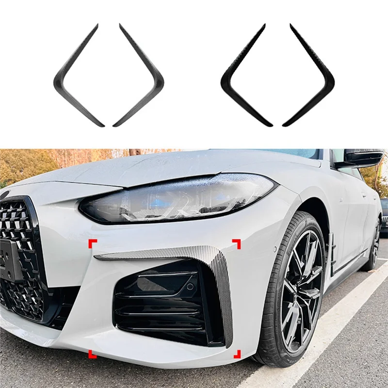 

X-T Car Front Bumper Splitter Spoiler For BMW 4 Series G26 M Sport 2020+ Fog Lights Decorative Cover