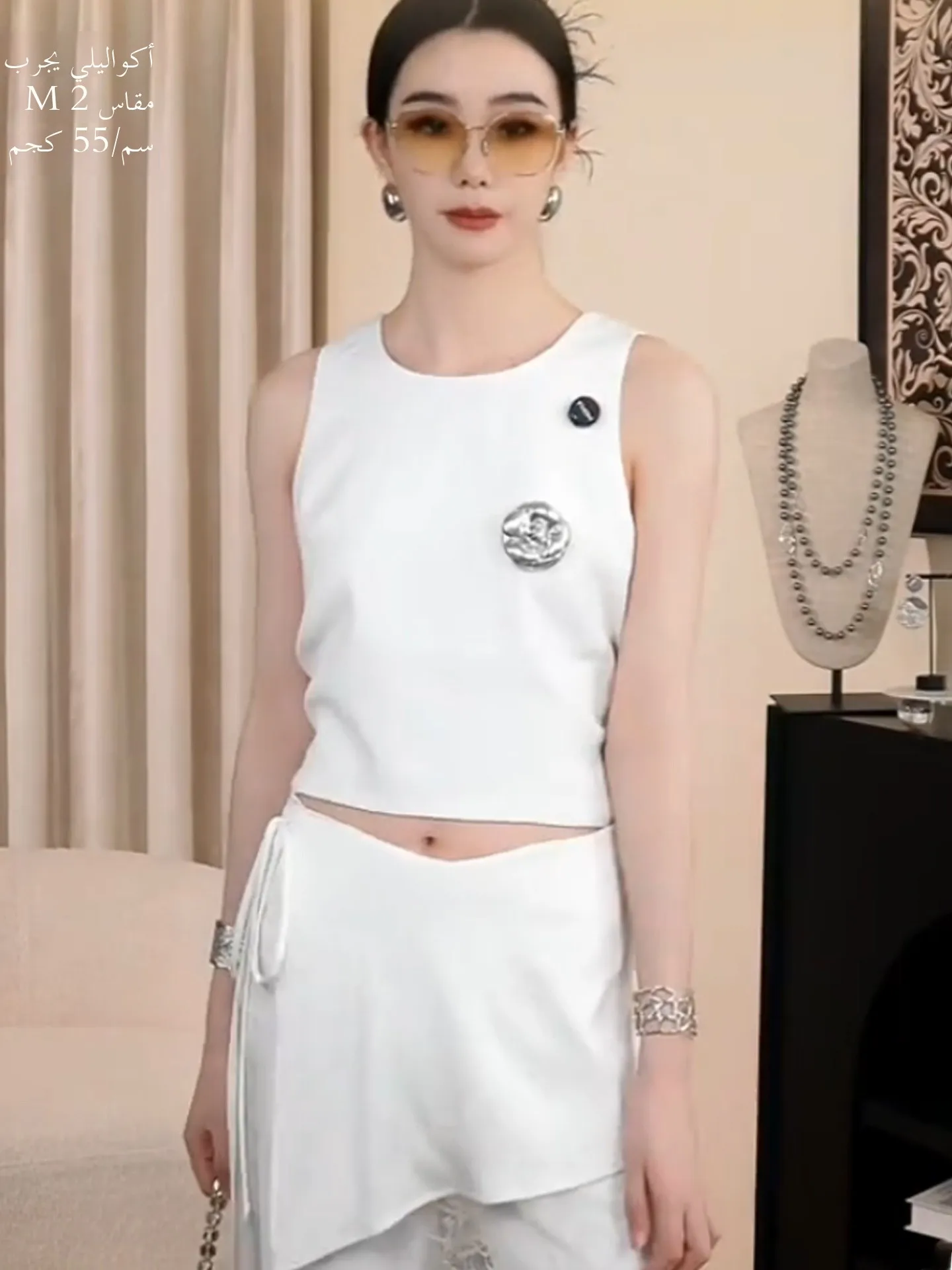 Design Sense Patchwork Svel Kanten Trui Zomer Pure Kleur Damesvest Koreaanse Sle Straight Cut Zijden Top