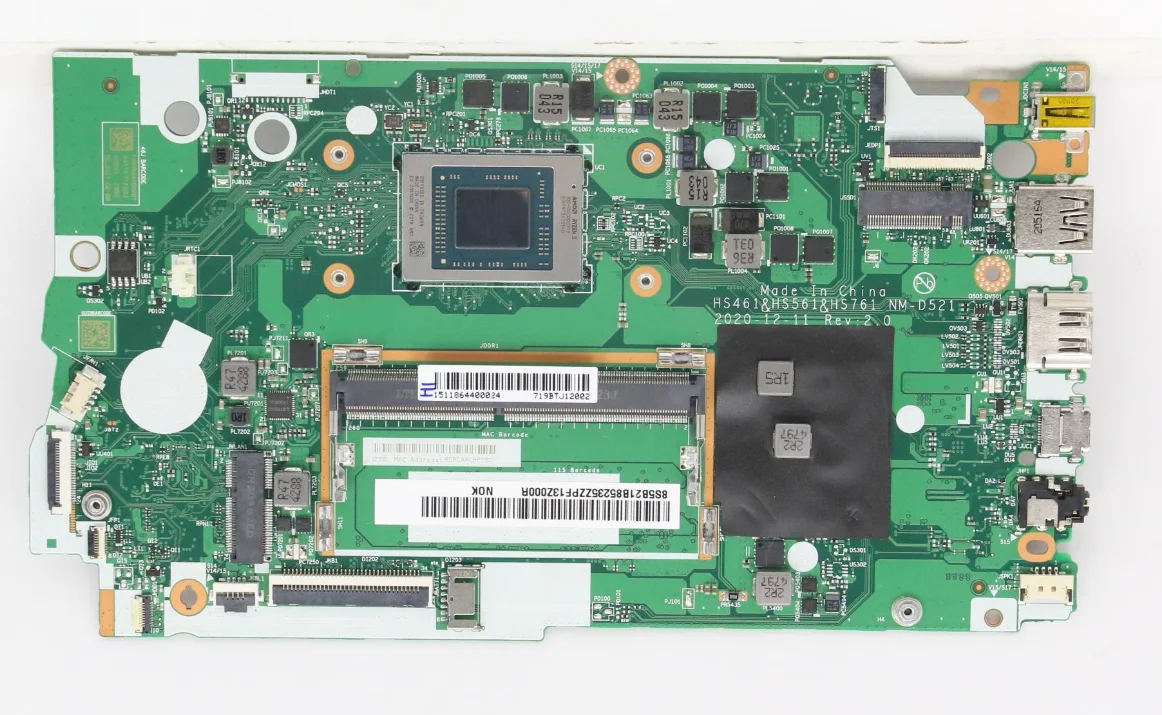 Placa-mãe do portátil para Lenovo IdeaPad 3-15ALC6, NM-D521, FRU:5B21B85235, CPU R3-5300U RAM, 4G, trabalho 100% testado