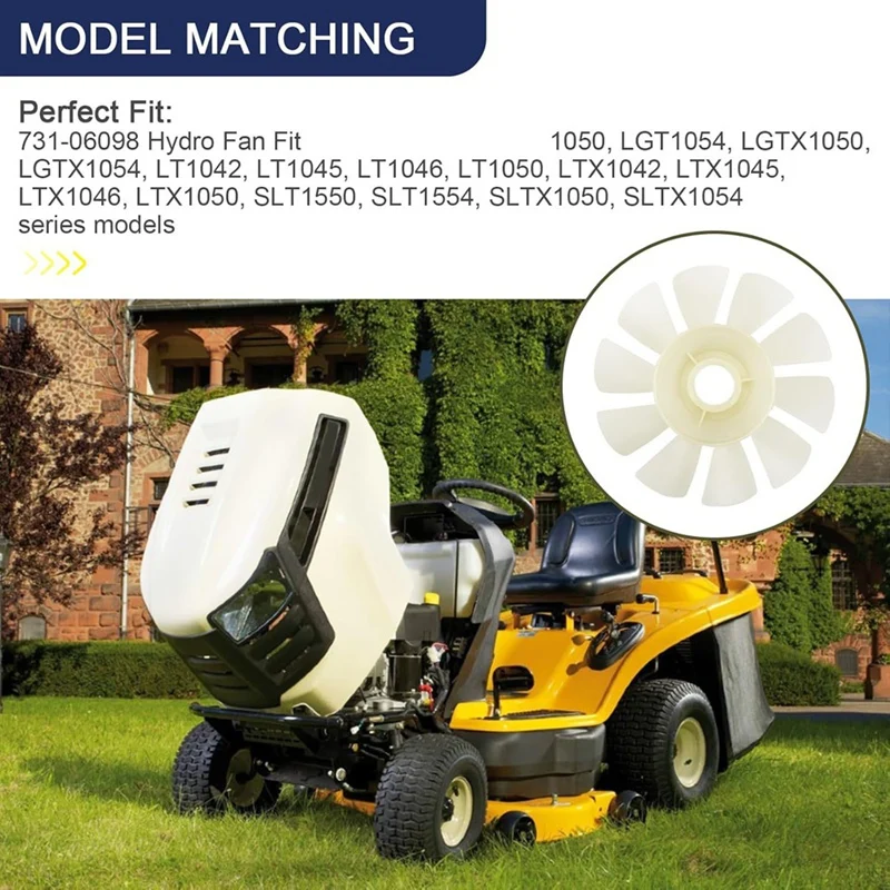 731-06098 Гидровентилятор для воздуходувки/косилки Cub Cadet, замена охлаждающего вентилятора с 10-лопастной коробкой передач для LGT SLT LTX 1042 1045-AT64