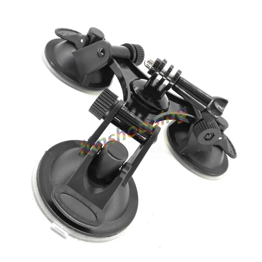 كوب شفط ثلاثي الزجاج الأمامي لـ Xiaomi Yi ، GoPro Hero 6 ، 5 ، 4 ، 3 ، 2 ، SJ4000 ، SJ5000 ، SJ7000 ، ملحقات مثبتة ، دهون ، جديدة