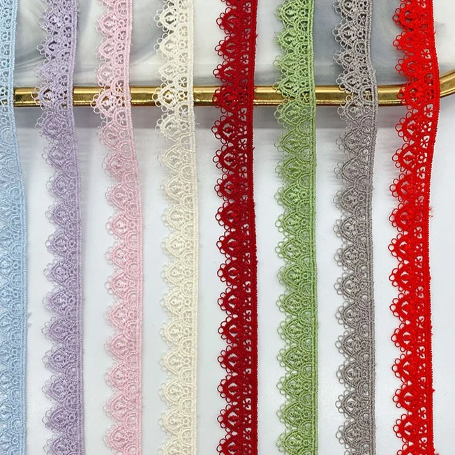 

15 Yards/Lot Colorful Underwear Children's Clothing Embroidered Polyester Silk Barcode Clothing Lace Trim