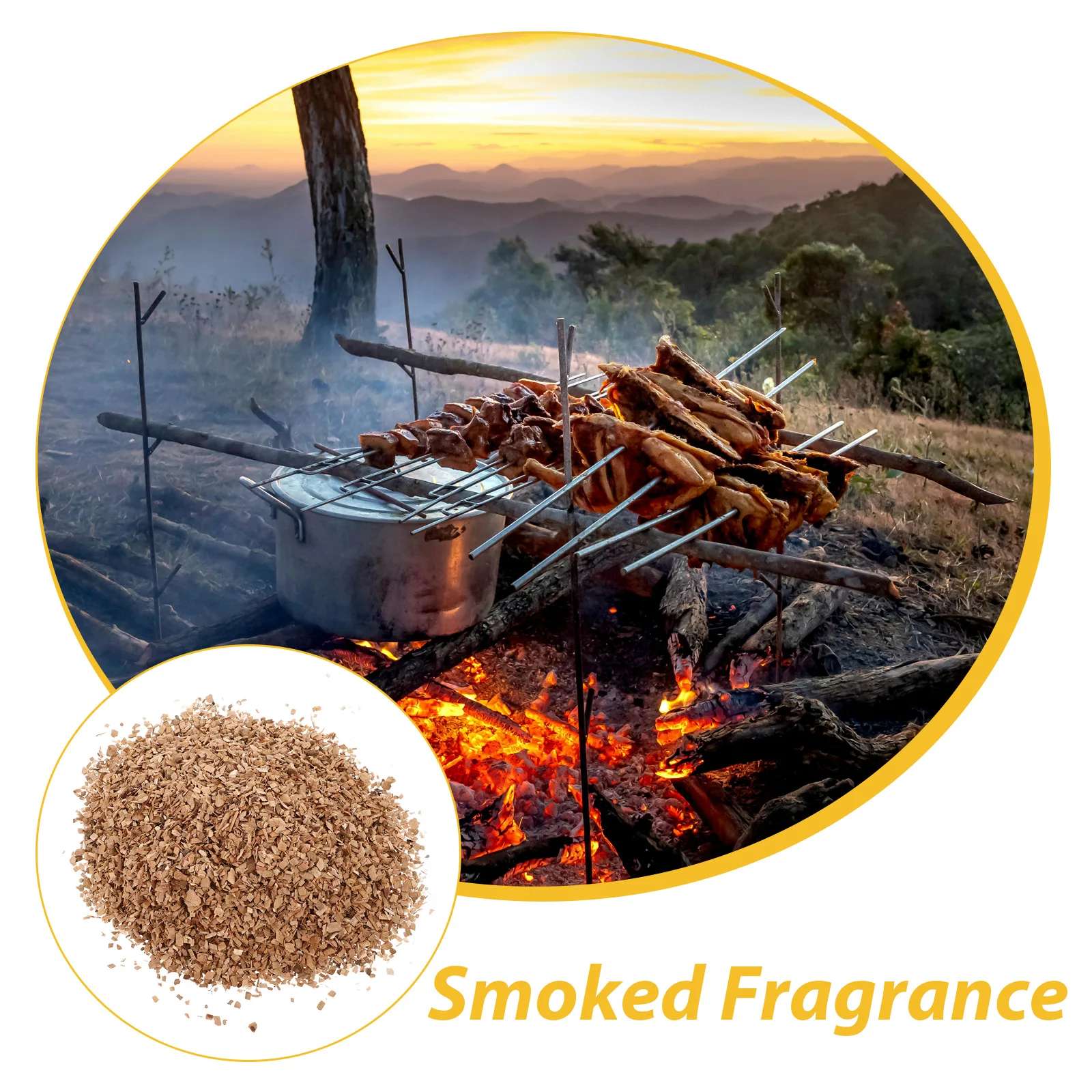 

Apple Wood Chips Smoke for Bbq Smoking Food Accessories Outdoor Cocktails Chunks Wooden