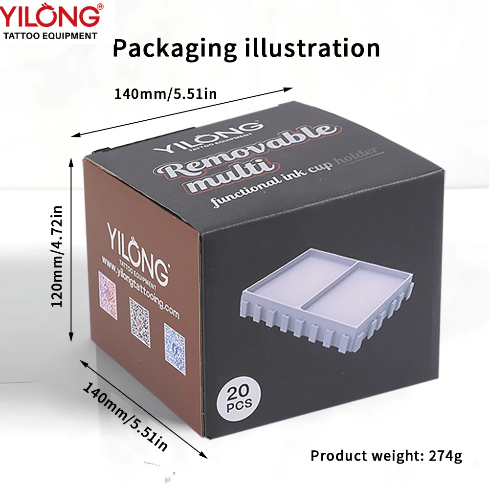 YILONG 20PCS 2.87*2.09in Assembling Transfer Paste Storage Tray Creative Design Storage Tray ABS Plastic Material Storage Tray