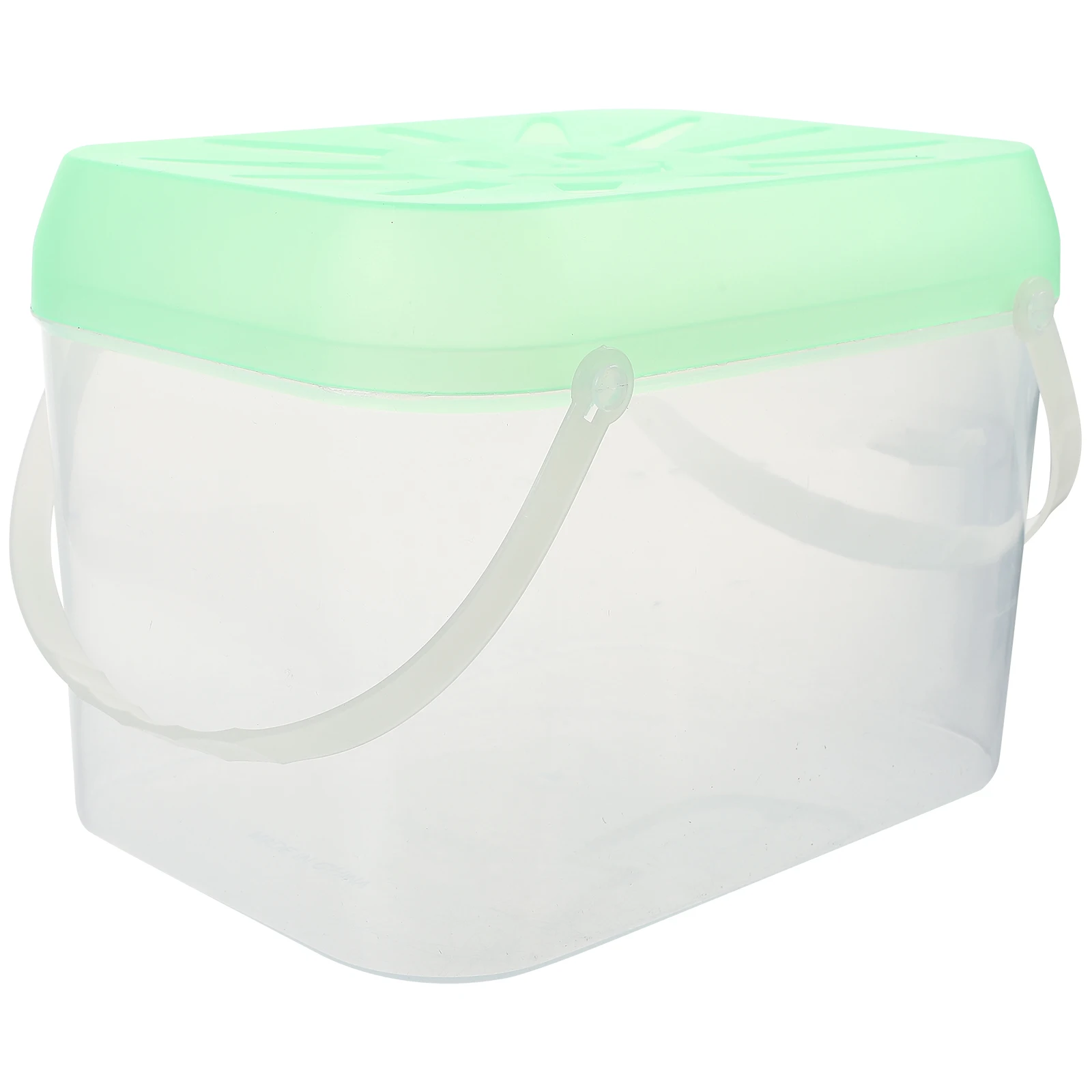 

Transparent PP Plastic Fish Tank Portable Breathable Design for Small Pets Ideal Home Restaurant Shop Decoration Random Color