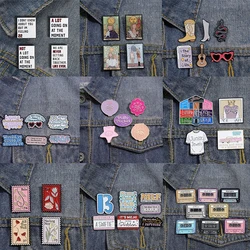 Taylor Peripheral Series 5-9pcs/set Pins Cartoon Record Stamps Art Icons Brooches Lapel Pins Badges Jewelry Gifts For Fans