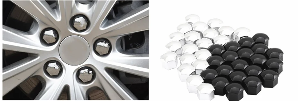 20Pcs car wheel nut cap screw housing decoration 17mm 19mm 21mm for Volvo S40 S60 S80 XC60 XC90 V40 V60 Any Cars