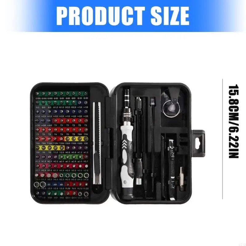 Professional 131 in 1 Screwdriver With Steel Multiple Bit And Organized Storage Case Repair Tool 37JD