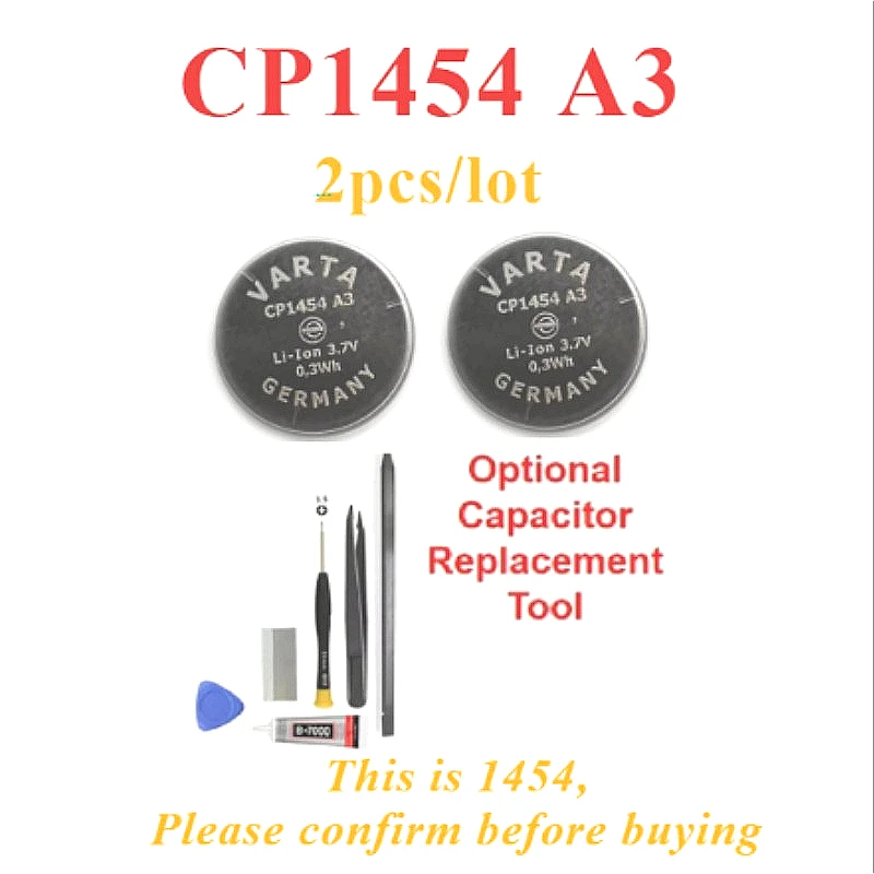 2pcs/lot CP1454 A3 with Tool Bluetooth Earphone Battery 3.7V Capacitor CP1454A3