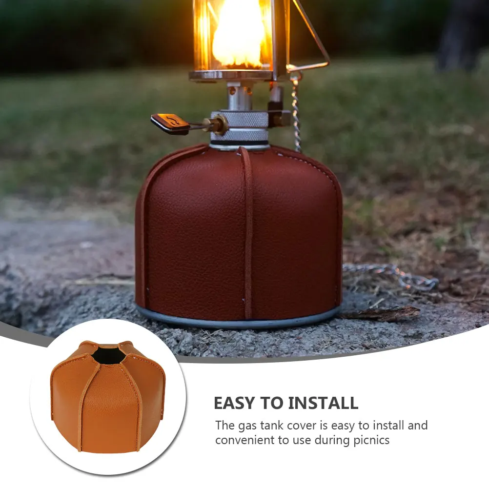 

Gas Tank Cover Premium PU Anti Collision Protector Camping Tool Fuel Storage Outdoor Cooking Foldable Picnic Travel Gift