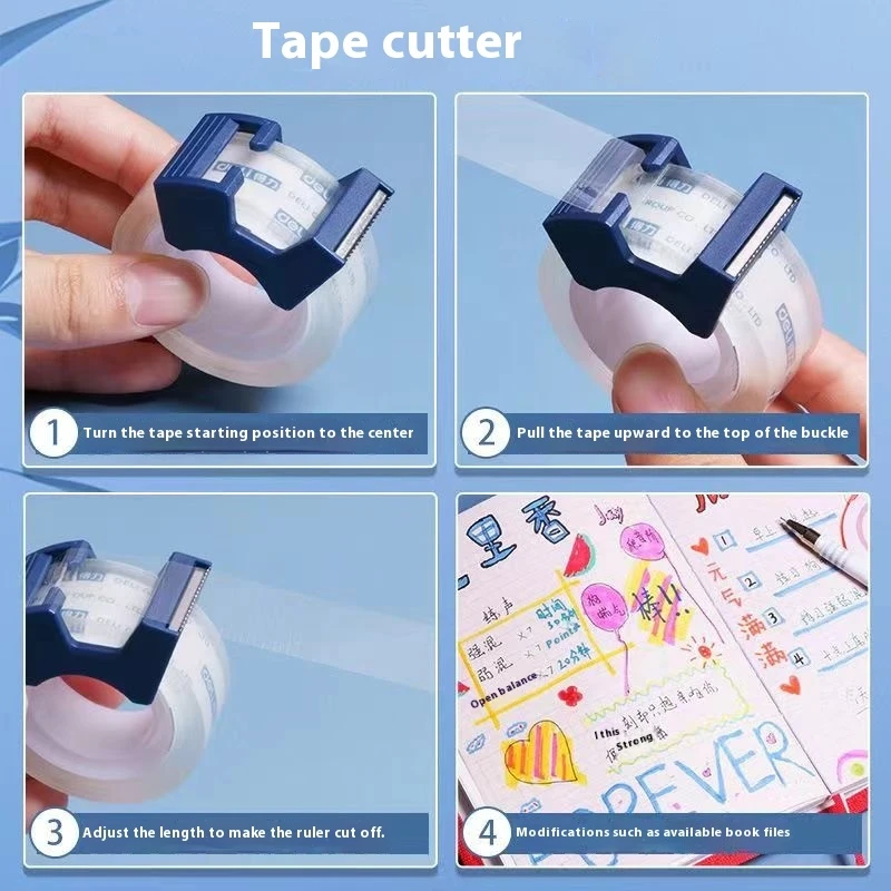 Deli 2 Rolls Set Strong Invisible Tape Set High Transparency Packing Tape For Student School Office Supplies Stationery