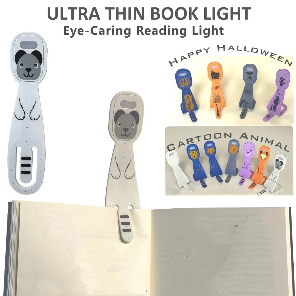 Ultra-Thin Book Clip Reading Light Eye-Protective Soft Lighting Mini Lamp Card Size Clip-On Structure LED Bookmark Night Lamp