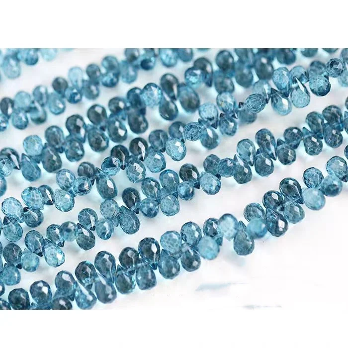 1 قطعة فضفاض الخرز الوردي الأخضر الأرجواني blueTopaz قطرة الأوجه 6-8 مللي متر DIY بها بنفسك صنع المجوهرات FPPJ بالجملة الخرز طبيعة جوهرة الحجر
