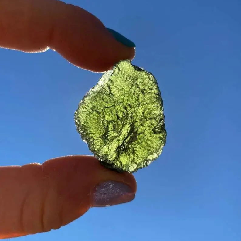 1.5-2cm Raw Moldavite cristal República Checa Raw Moldavite Stone - Healing Cristais Pedras-Raw Verde Tektite Áspero Moldavite