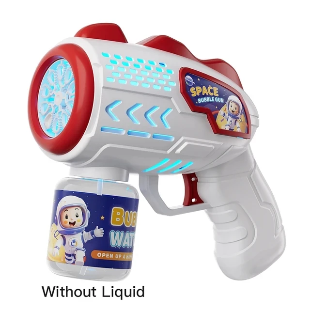Kinderen 10-gaats elektrisch bellenpistool Automatische zeepblazer met licht Zomer Outdoor Party Games Bellenmachine voor jongens en meisjes