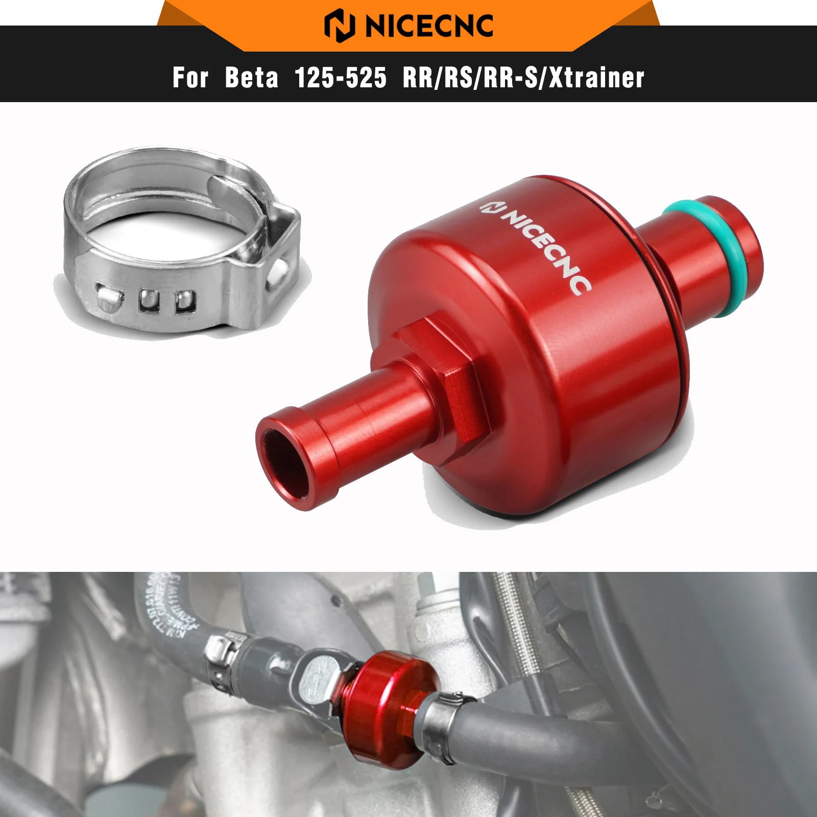 

NICECNC Fuel Filter For Beta RR 350 390 430 480 2016 2017 2018 2019 2020 2021 2022 2023 350 400 450 498 4T Racing CNC-machined