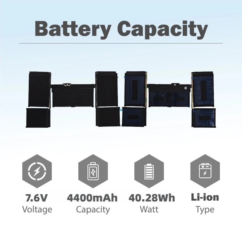 A1527 A1534 A1705 Laptop Battery Replacement for Apple MacBook A1534 (2015, 2016, 2017) 12-inch MF855 MJY32 MK4M2 Batteries