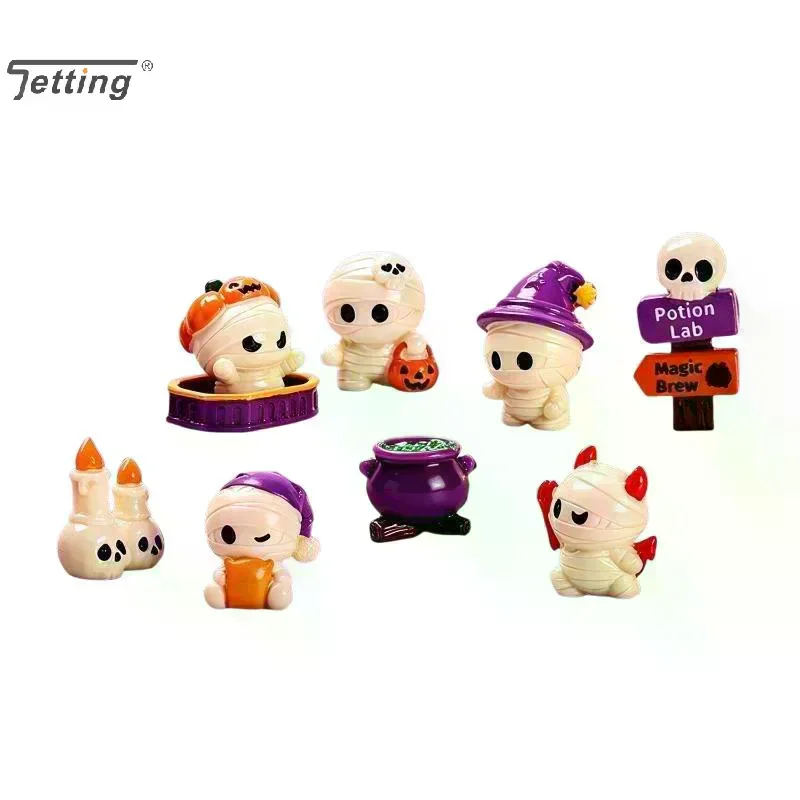 1Pc Resin Pumpkin Ghost Castle Desktop Ornaments Halloween Tabletop Decor Holiday Party Favor Gift Holiday Gift Ornaments